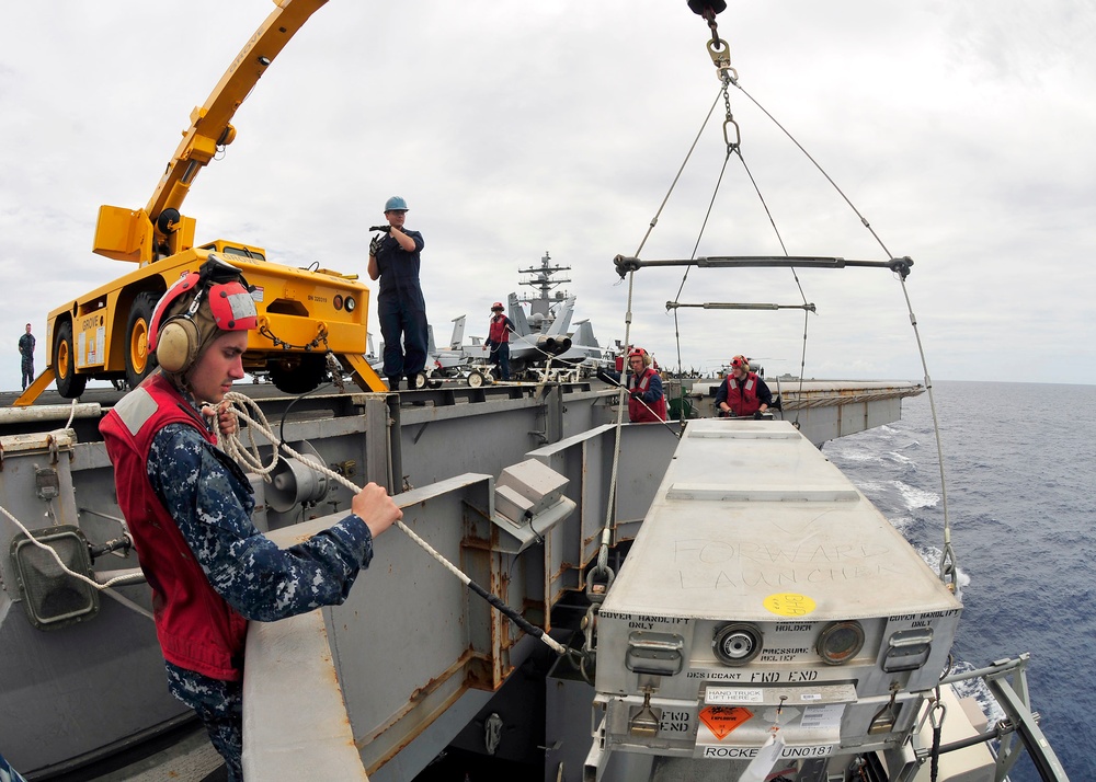 USS Ronald Reagan action