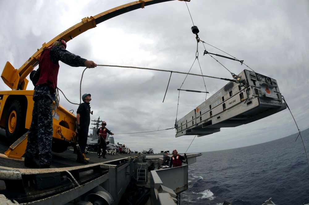 USS Ronald Reagan action