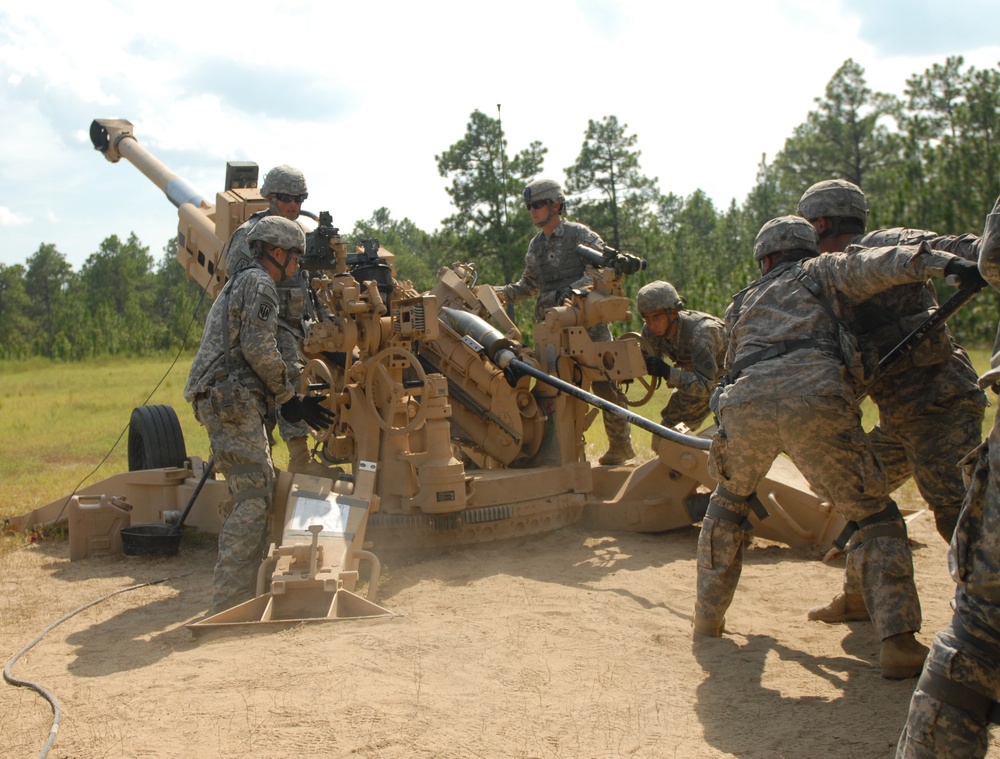 Command Sgt. Maj. Dwight Morrisey visits the 18th Fires Brigade