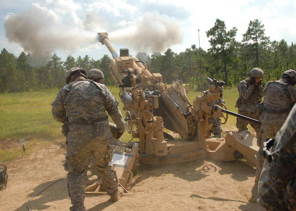 Command Sgt. Maj. Dwight Morrisey visits the 18th Fires Brigade