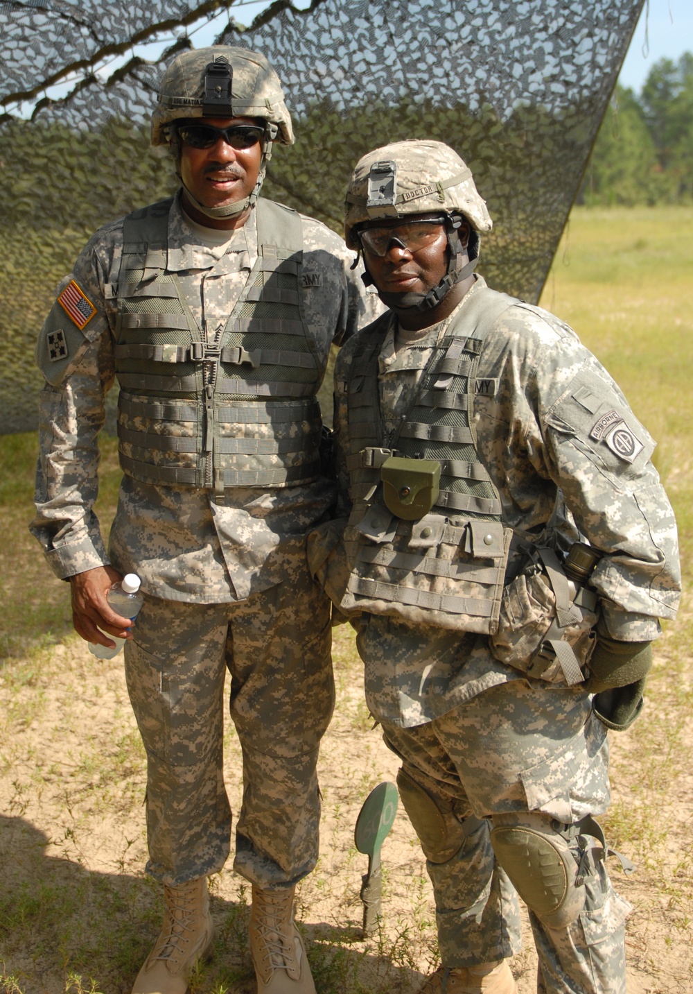 Command Sgt. Maj. Dwight Morrisey visits the 18th Fires Brigade