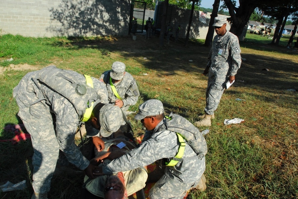 First Army soldiers assist with vibrant response exercise