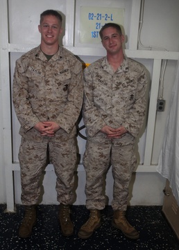 Two brothers, two MOSs, two units, same ship