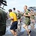Physical training aboard USS Mesa Verde