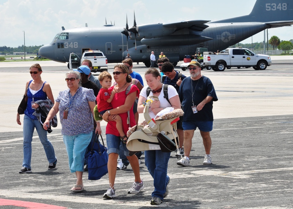 AUTEC evacuees arrive in West Palm Beach