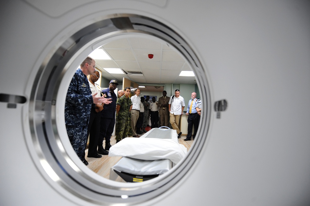 CT scan explained during visit of USNS Comfort