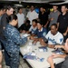 Baseball players visit carrier