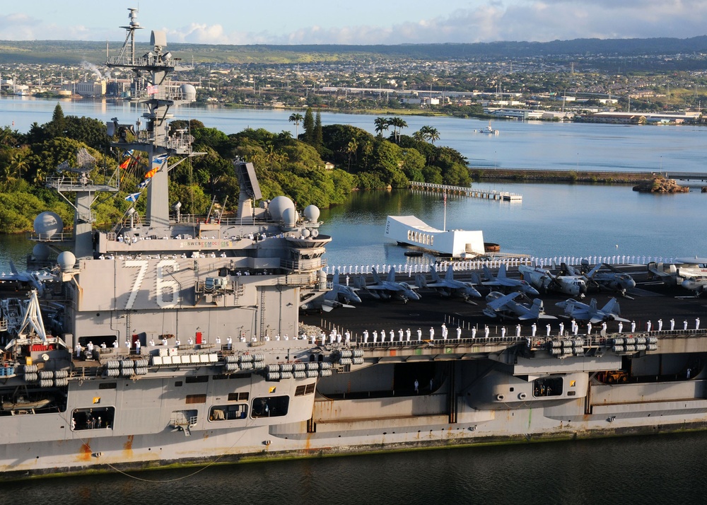 USS Ronald Reagan visits Pearl Harbor
