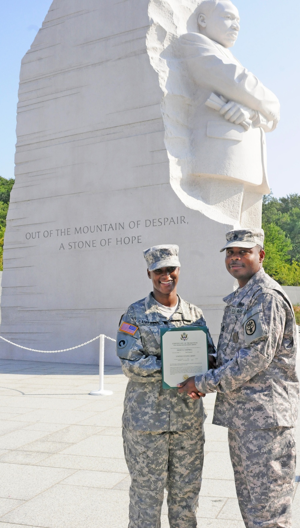 Old Guard, MLK Memorial promotion ceremony