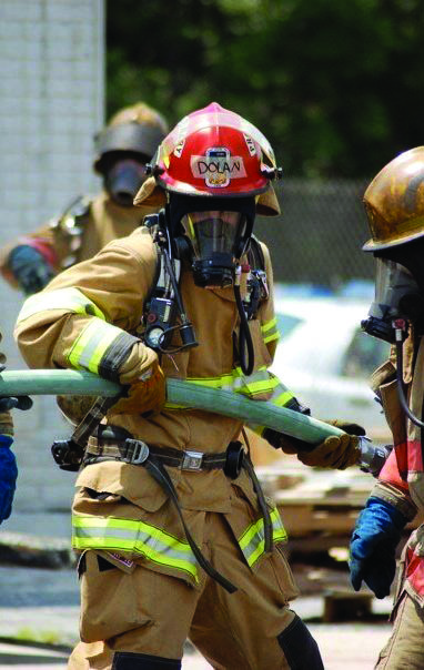 Former volunteer firefighter now a Marine