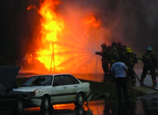 Former volunteer firefighter now a Marine