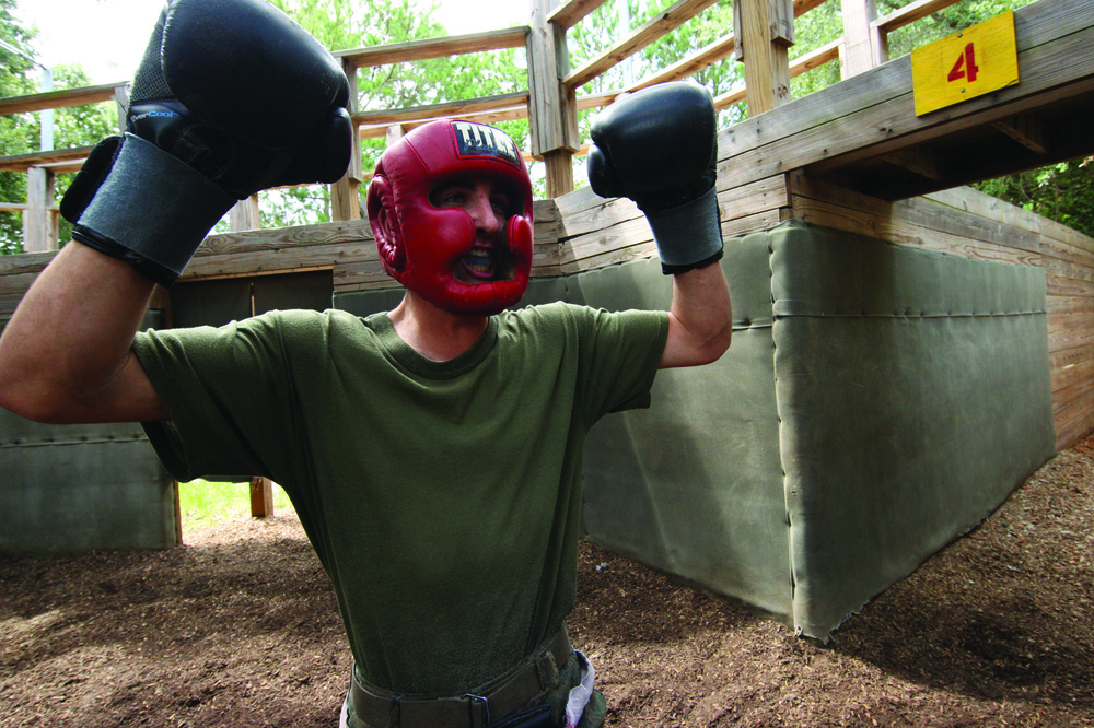 Former volunteer firefighter now a Marine