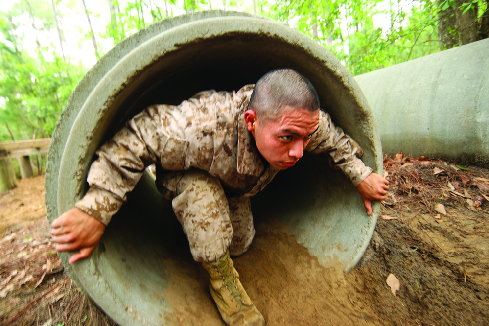 H&amp;S Marines take on Page Field obstacles