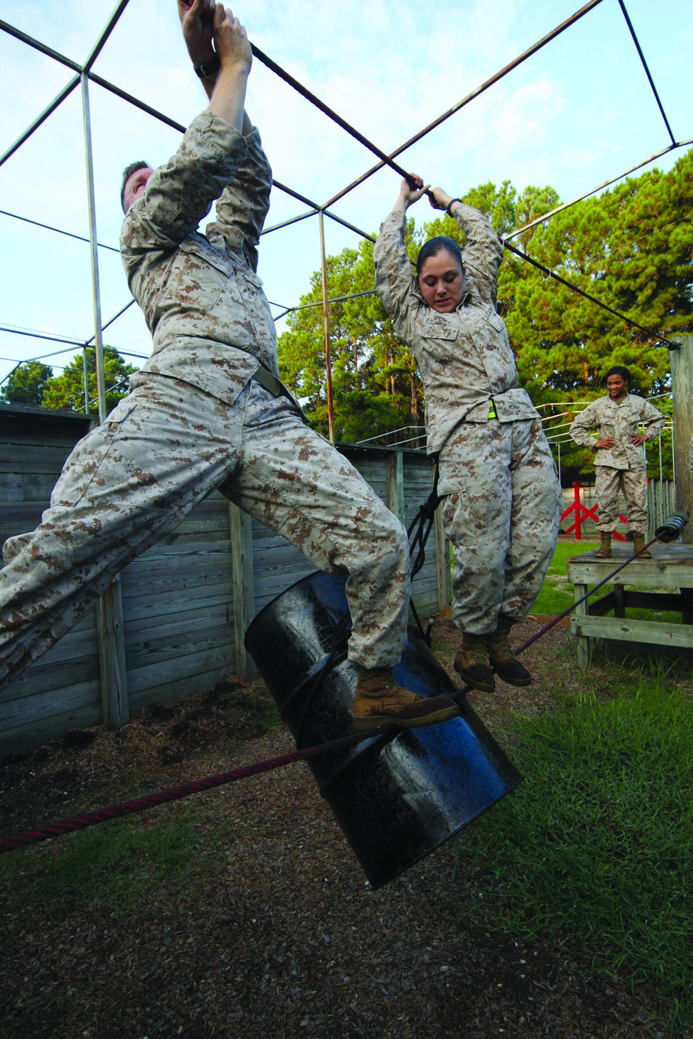 H&amp;S Marines take on Page Field obstacle