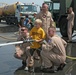 Station children explore the airfield