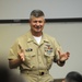 Master Chief Petty Officer of the Navy Rick D. West meets with sailors