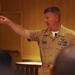 Master Chief Petty Officer of the Navy Rick D. West meets with sailors