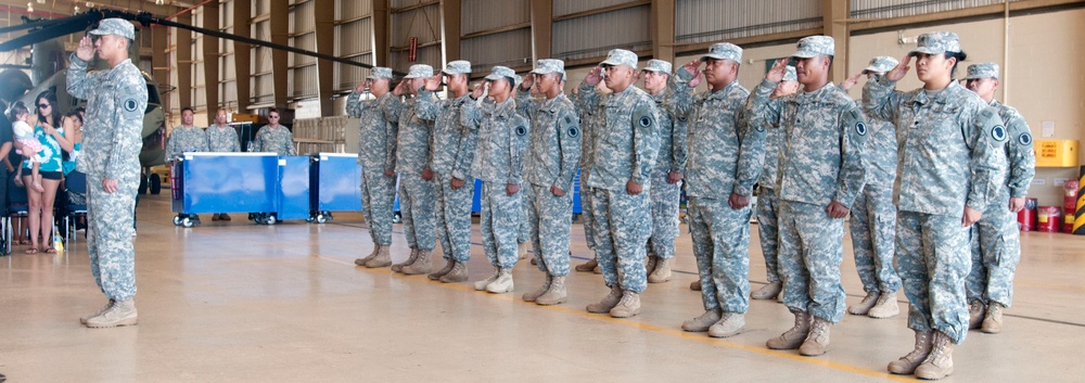 Company C, 1-207th Aviation Regiment deployment ceremony