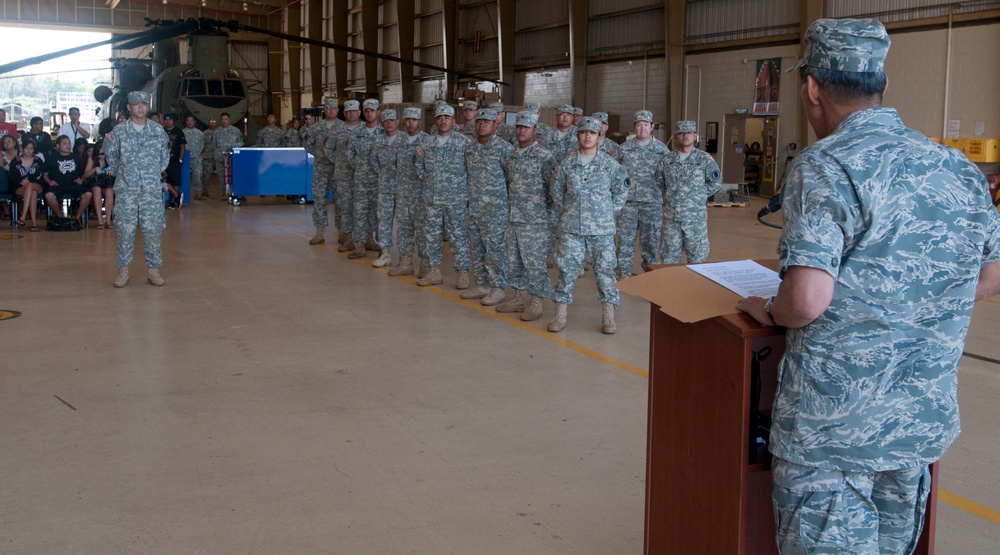 Company C, 1-207th Aviation Regiment deployment ceremony