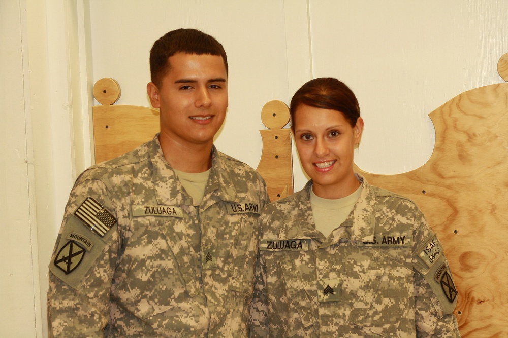 Married couple pins on same rank, same day