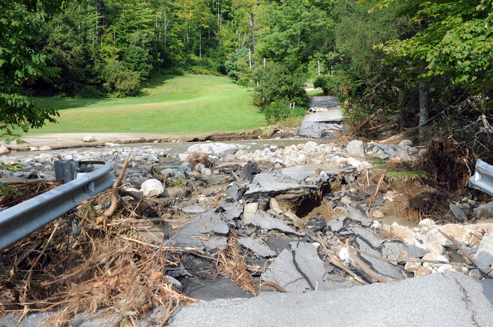 Hurricane Irene damage in Vermont