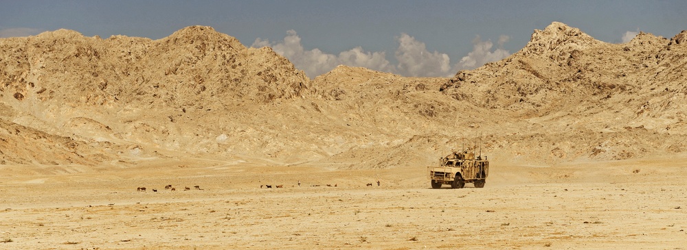 M-ATV off-roading in Afghanistan