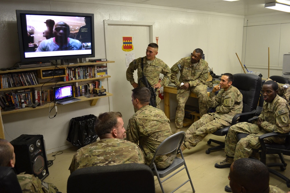 Undefeated Mayweather talks upcoming title-fight with TF Duke troops in Afghanistan