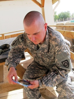 Bittersweet joy: 149th Infantry Regiment soldier welcomes his first son into the world while deployed