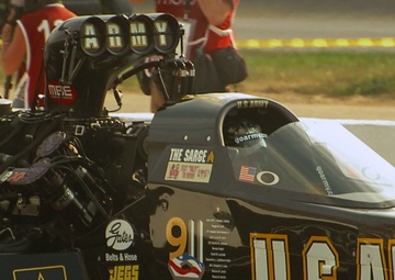 Tony Schumacher gets ready for race