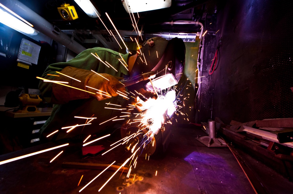 Welding project onboard USCGC Forward