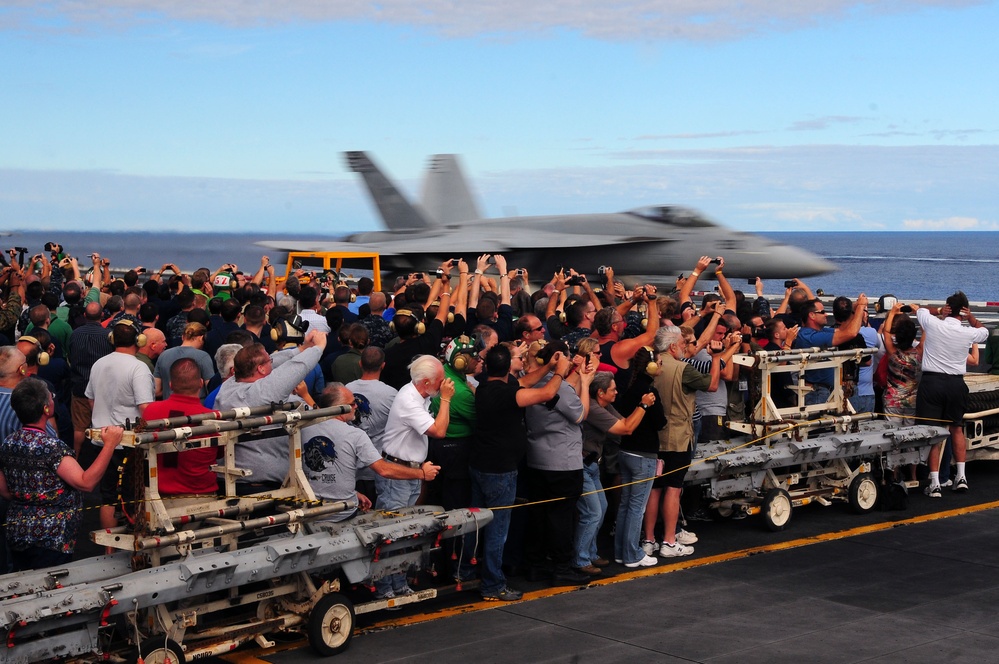 USS Ronald Reagan action