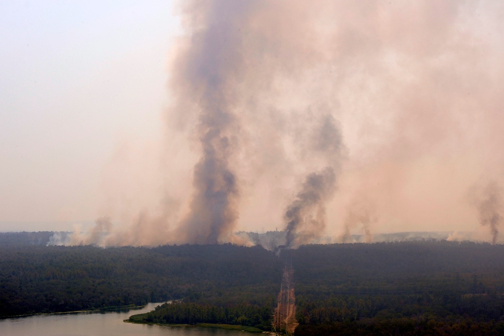 Texas National Guard helicopters battle Bastrop blaze