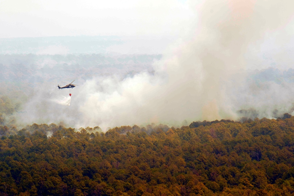 Texas National Guard helicopters battle Bastrop blaze