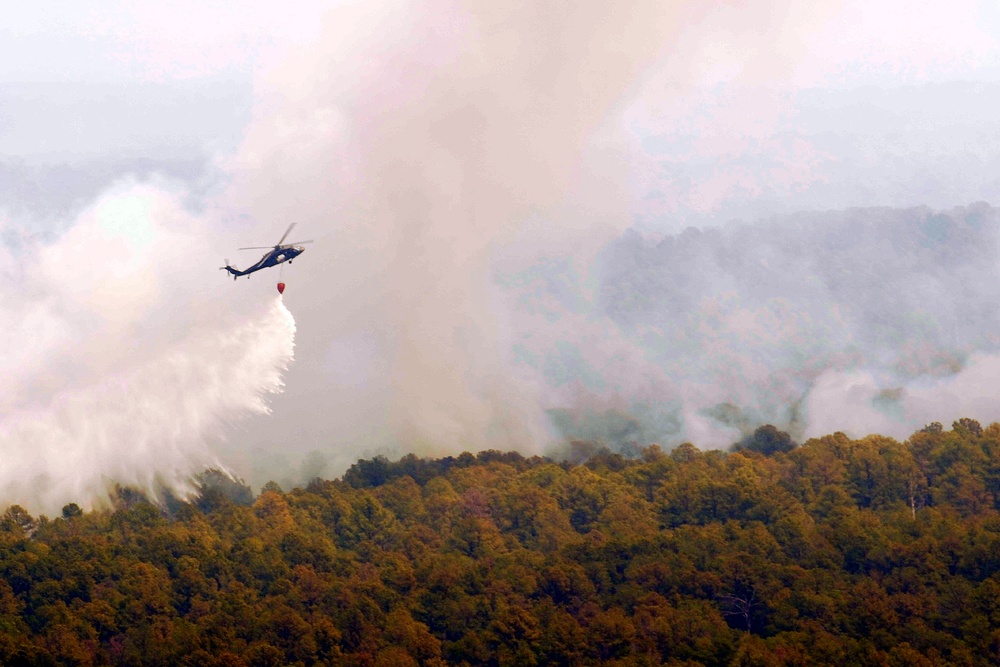 Texas National Guard helicopters battle Bastrop blaze