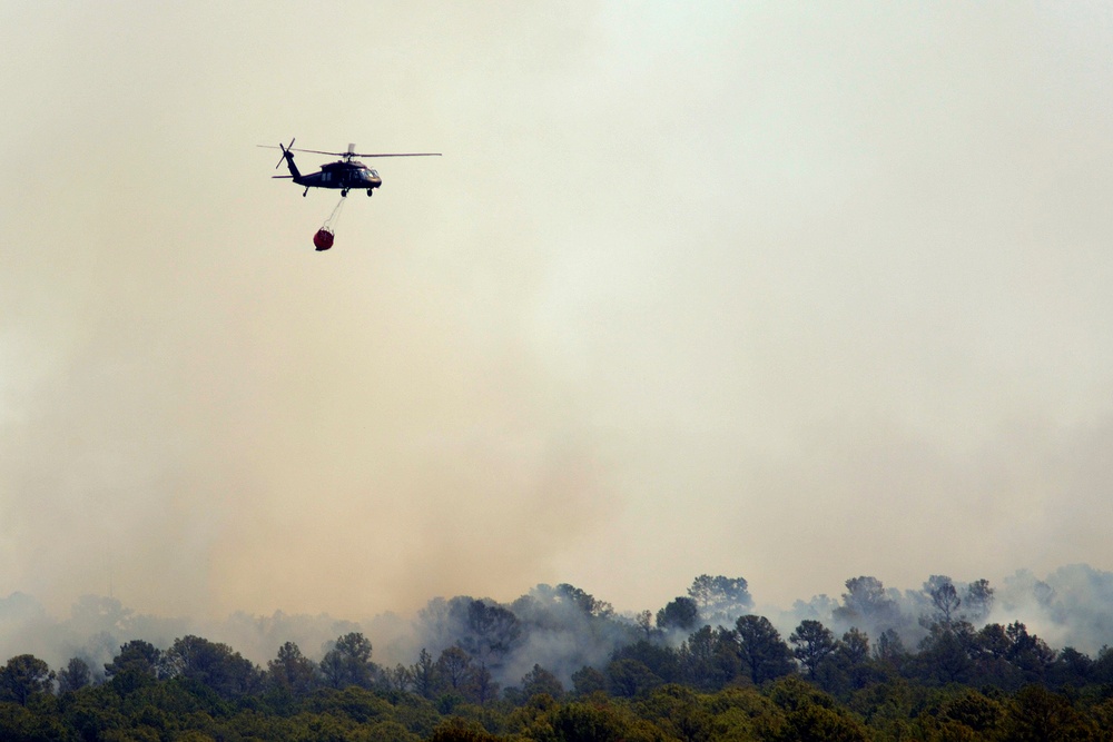 Texas National Guard helicopters battle Bastrop blaze