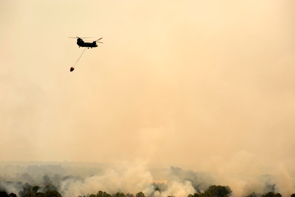 Texas National Guard helicopters battle Bastrop blaze