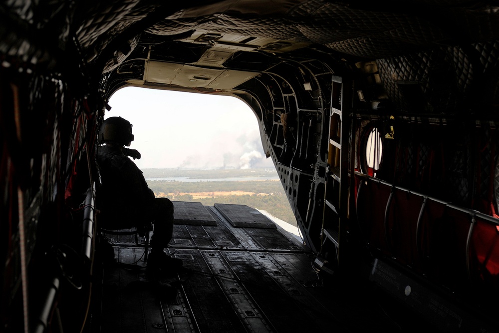 Texas National Guard helicopters battle Bastrop blaze