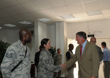 Secretary of the Air Force visits airmen at FOB Union III