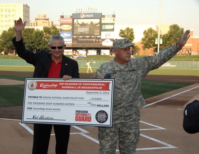 Indiana Military retiree honored at Victory Field
