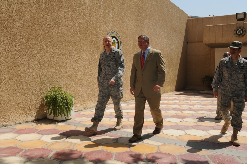 Secretary of the Air Force visits airmen at FOB Union III