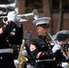 Marine band plays in New York rain