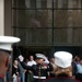Marine band plays in New York rain