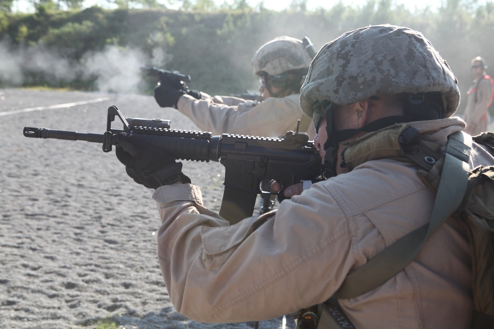 Marines fire thousands of rounds during Close Quarters Tactics Course