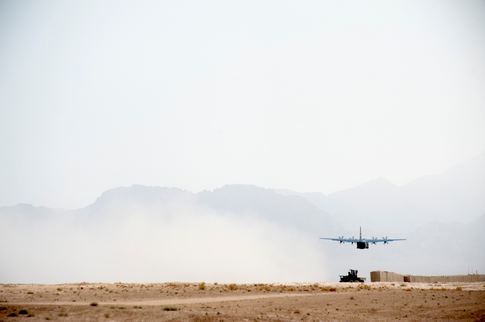 Delivering troops and cargo to Forward Operating Base Apache