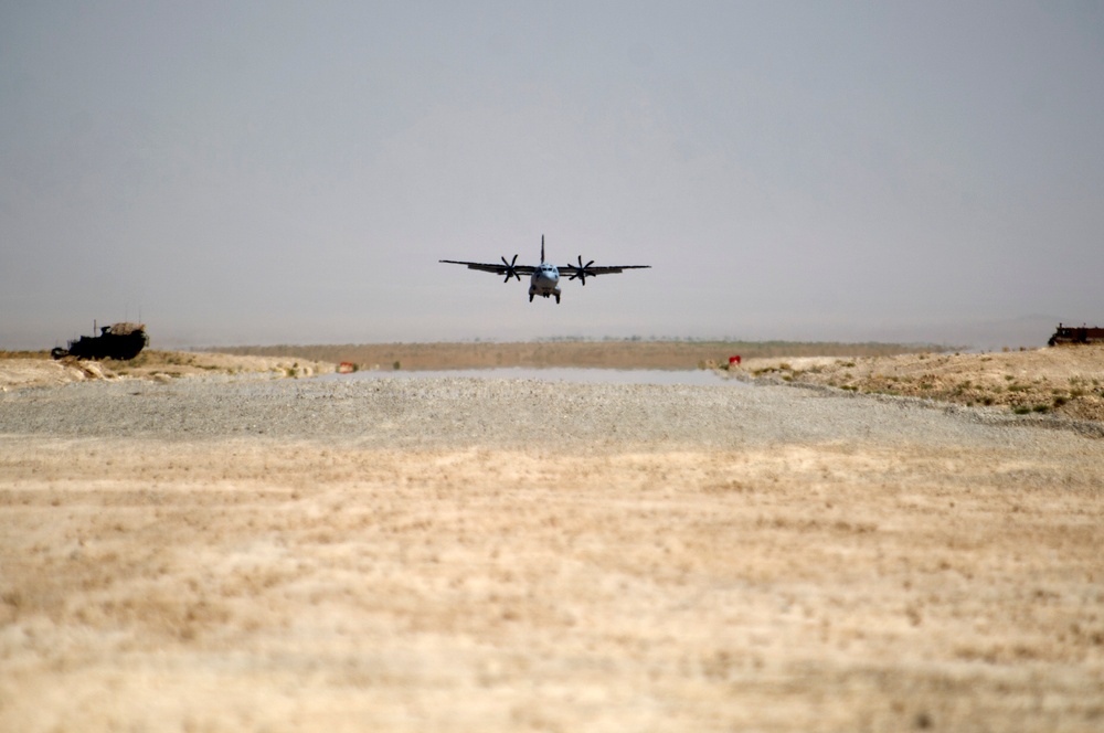 Delivering troops and supplies to Qalat