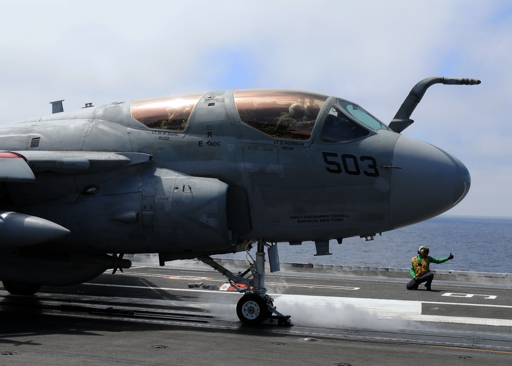 Fly off aboard USS Ronald Reagan