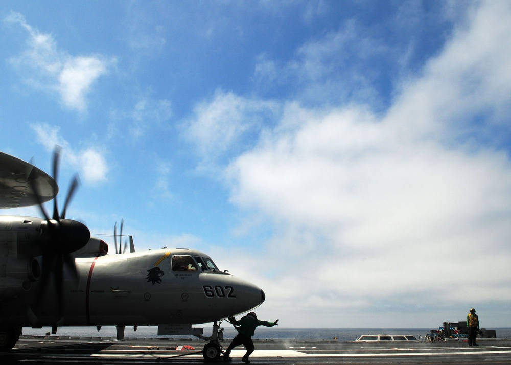 Fly off aboard USS Ronald Reagan