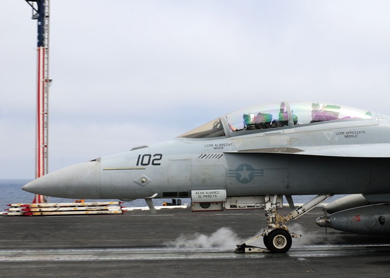 Fly off aboard USS Ronald Reagan