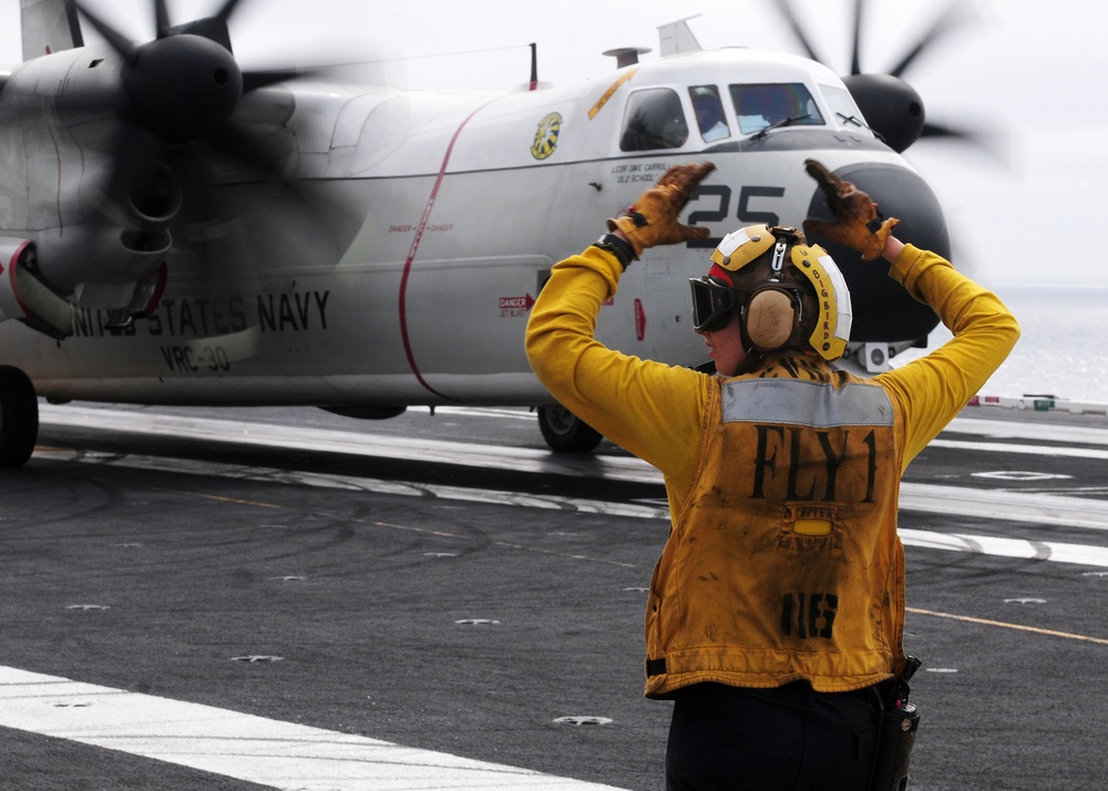 Fly off aboard USS Ronald Reagan