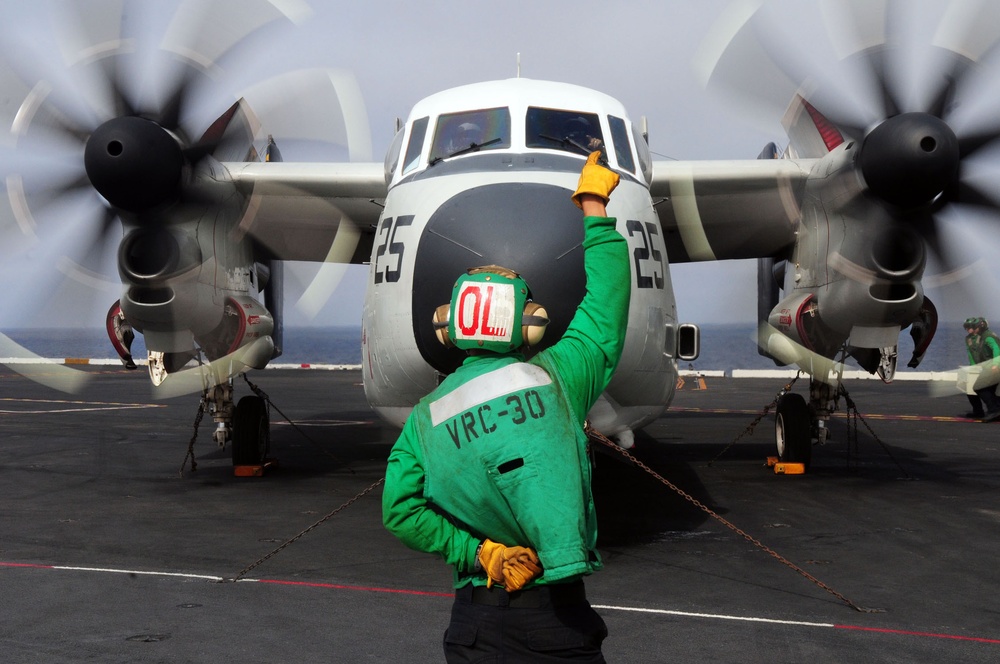 Fly off aboard USS Ronald Reagan